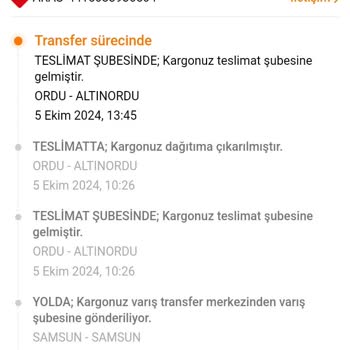 Aras Kargo Durugöl Şubesi'nde Teslimat Sorunu