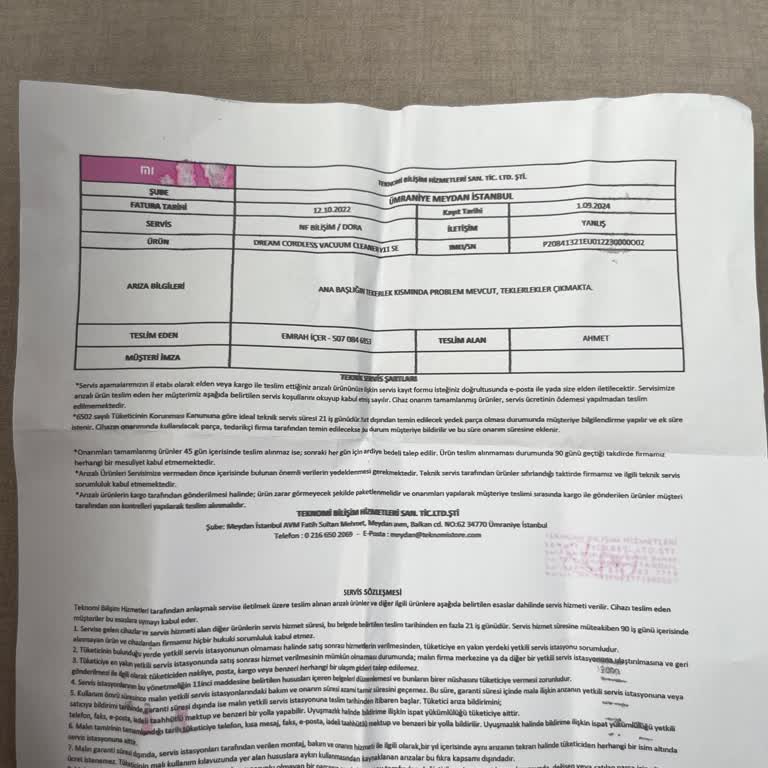 Yanlış Kişiye Bilgi Verilen Tamir Süreci Mağduriyeti