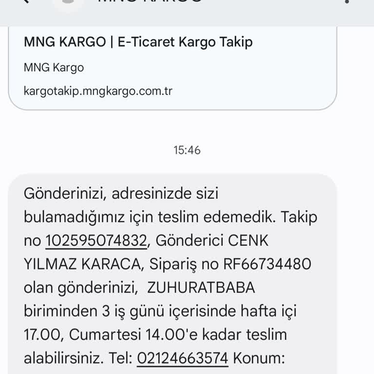 MNG Kargo'nun Teslimat Sorunu ve Yanıltıcı Bildirimler