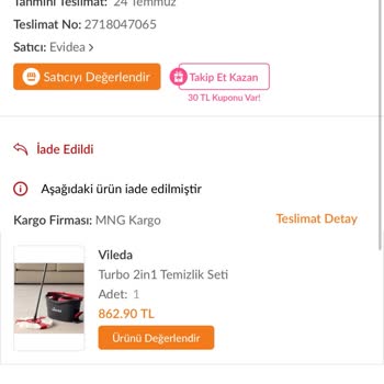 Vileda Ürünü İade Sorunu ve Fiyat Farkı