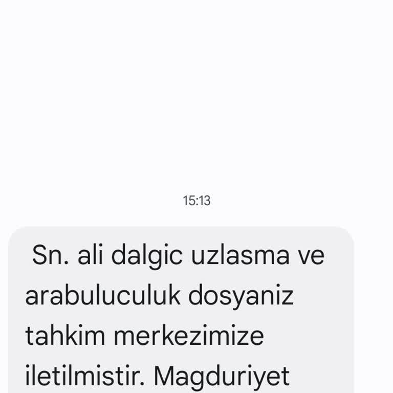 Yanıltıcı Uzlaşma Mesajlarıyla İlgili Şikayet