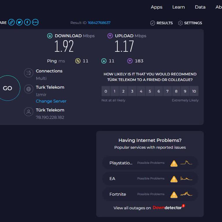 İnternet Hızı ve Bağlantı Sorunu