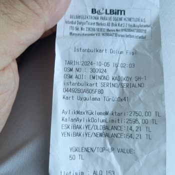 İstanbul Kart Dolumunda Eksik Yükleme ve Müşteri Hizmetleri Sorunu