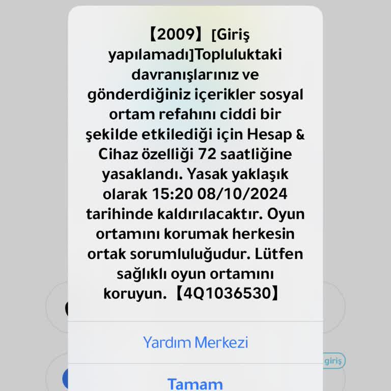 Haksız Cihaz Banı ve Gereksiz Karakter Limiti Şikayeti