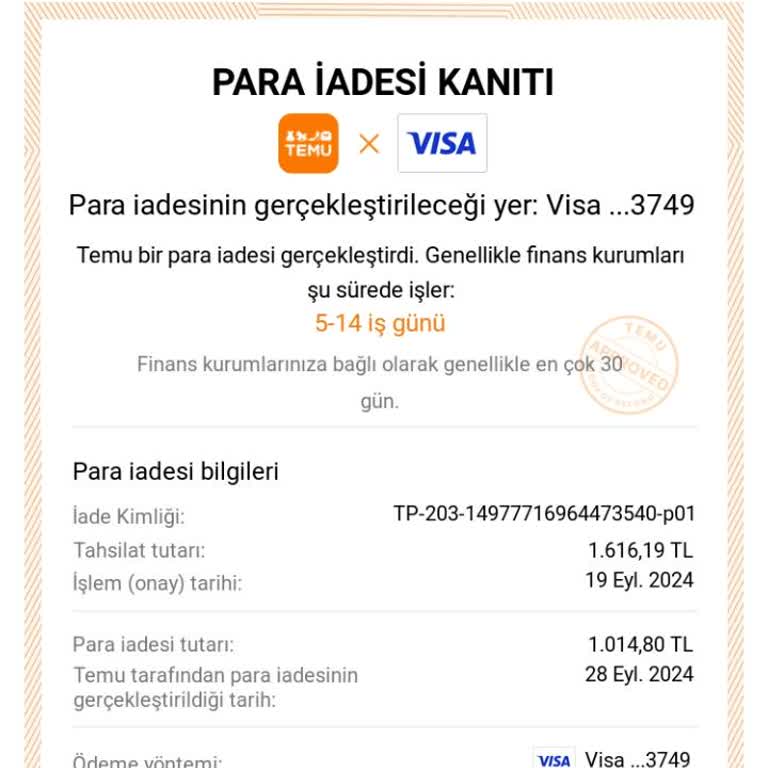 İade Edilmeyen Para ve Yanıltıcı Bilgilendirme