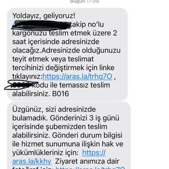 Aras Kargo'nun Yanıltıcı Teslimat Bildirimleri
