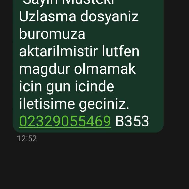 Yanıltıcı Hukuk Bürosu Mesajı
