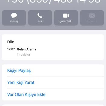 0850 480 14 98 Şüpheli Arama Ve Kimlik Bilgisi Güvenliği