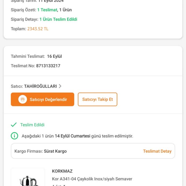 Garanti Kapsamındaki Semaver Isıtmıyor, Servis Bilgisi Eksik