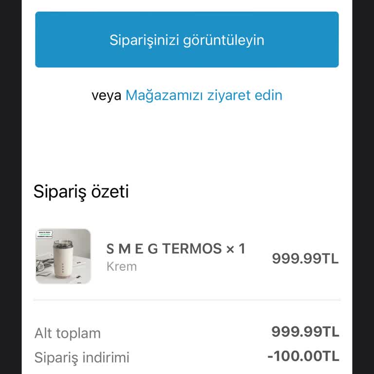 Glanzendhome'dan Sipariş Ettiğim Termos Ulaşmıyor