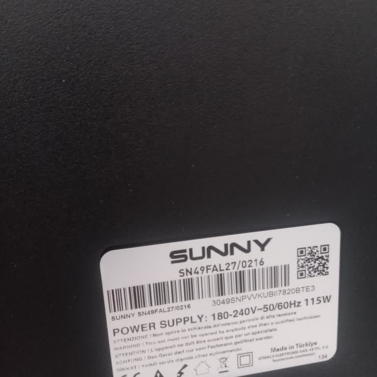 Sunny Televizyon Fabrika Ayarlarına Döndü, Açılmıyor!