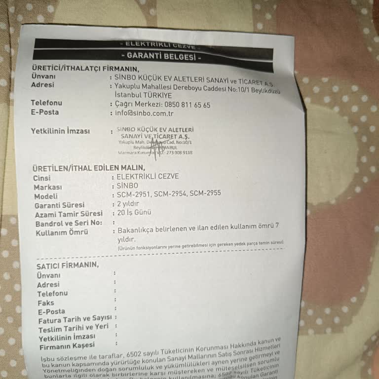 Yeni Alınan Elektrikli Cezve Çalışmıyor