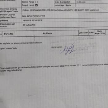 Samsung Tablet Ekran Sorunu ve Garanti Problemi