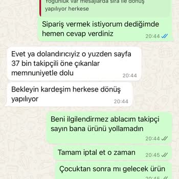Sipariş Sonrası Sessizlik ve İlgisizlik