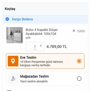 Koçtaş'ta Sepet İndirim Sorunu ve Ürün Teslim Edilememe
