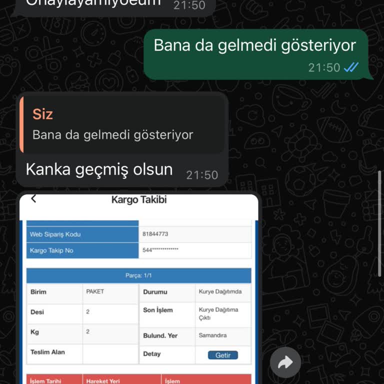 Kargo Teslimatı ve Onay Sürecinde Sorun