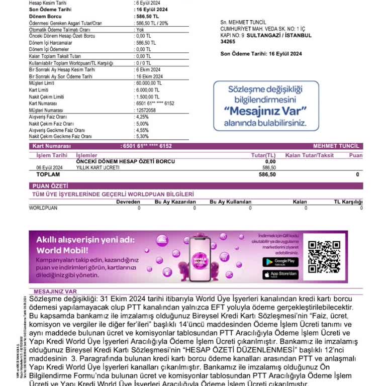 Yıllık Kart Aidatı İadesi Talebi ve Yasal Dayanak