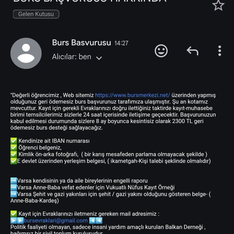 Burs Başvurusunda Güvenlik Endişesi