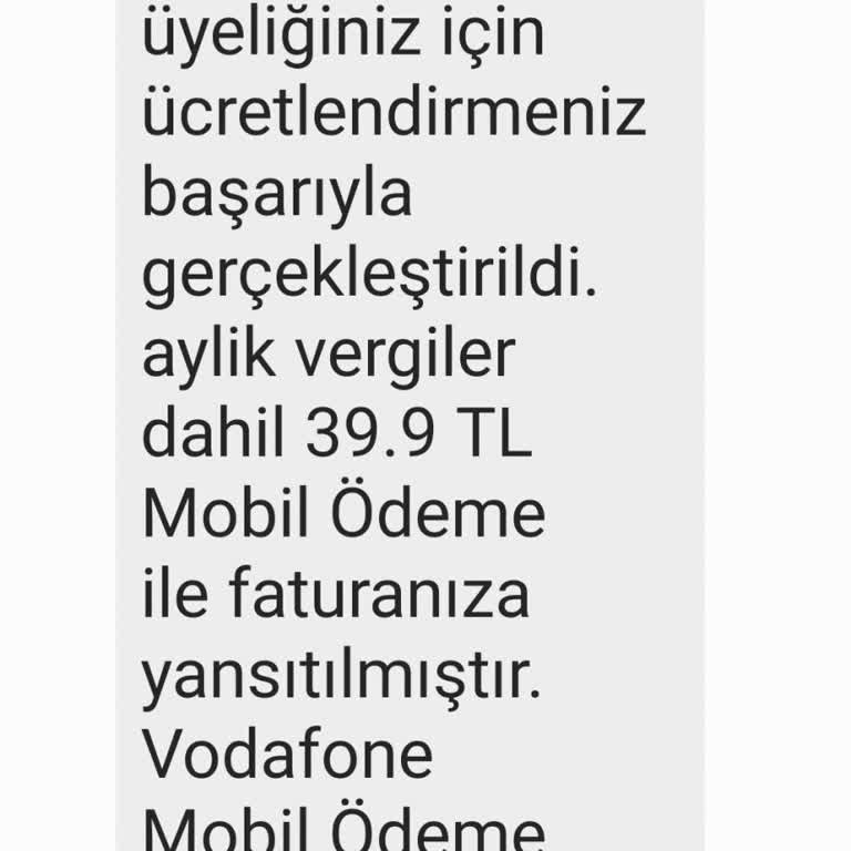 Vodafone Premium Paket Üyeliği Fiyat Yanıltması