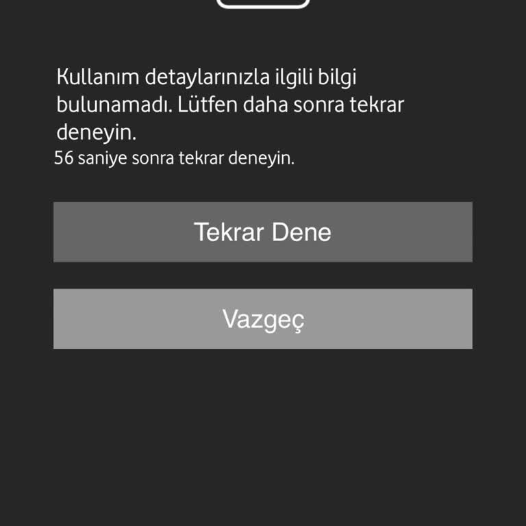 Vodafone İnternet Kullanım Detayları Sorunu ve Paket Aşımı