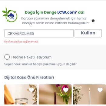 LCW Uygulamasında Kupon Kullanım Sorunu