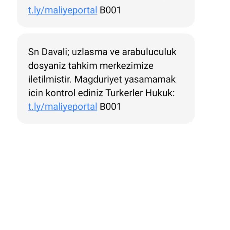 Hukuk Bürosundan Gelen Mesajla İlgili Endişelerim