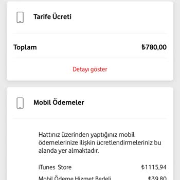 Vodafone Faturasında Yanlış iTunes Ücretleri