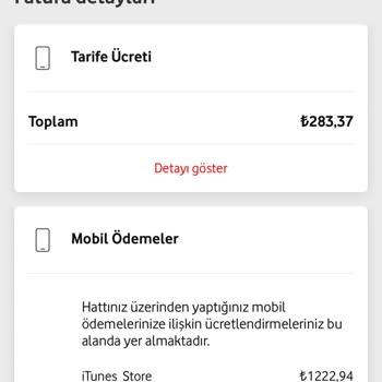 Vodafone Faturasında Yanlış iTunes Ücretleri