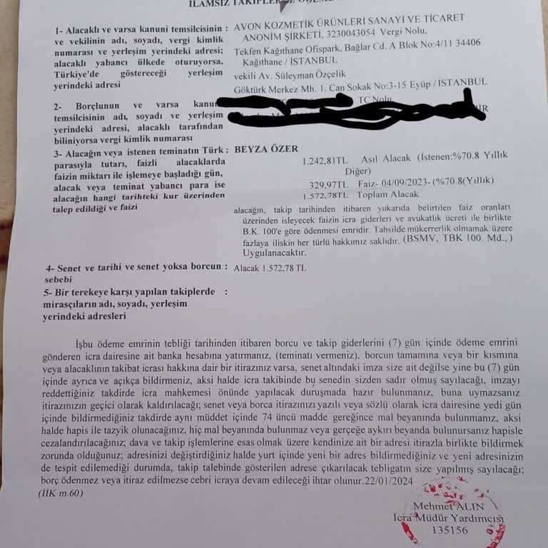 Avon Kozmetik'ten Beklenmedik İcra Takibi