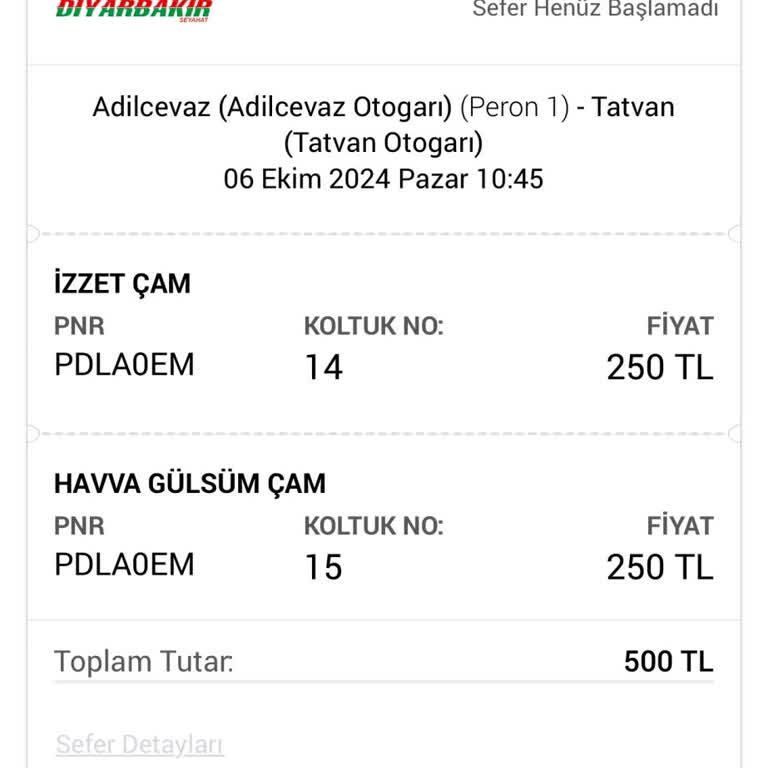 Otobüsün Erken Kalkışı ve İptal Edilemeyen Bilet Sorunu