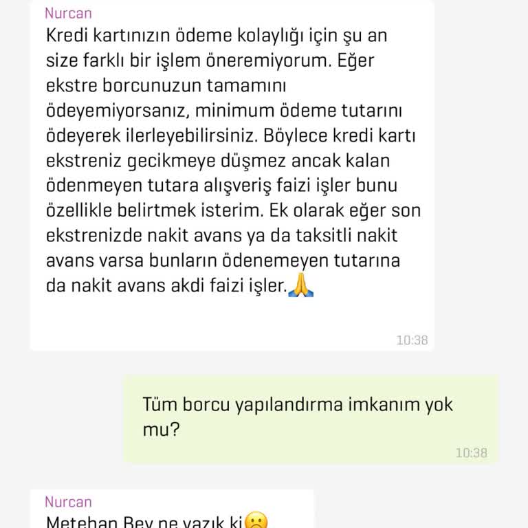 Enpara Kredi Kartı Borç Yapılandırma Sorunu