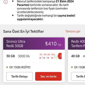 Vodafone'da Taahhüt Sonrası Fatura Şoku