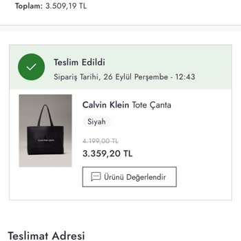 Calvin Klein Çantada Kalite Sorunu
