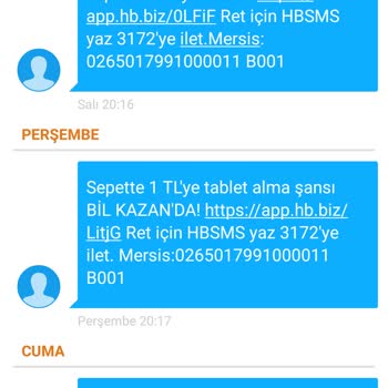 Kumar Teşvik Eden SMS'lerden Şikayetçiyim