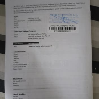 Onvo Dikey Süpürge Sürekli E8 ve E9 Hatası Veriyor