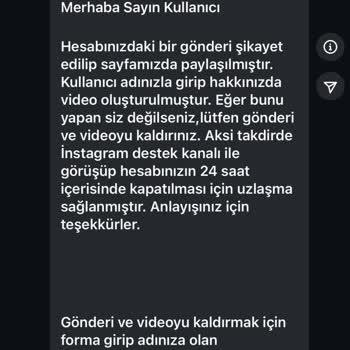 Taklit Hesaptan Gönderilen Mesaj!