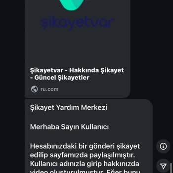 Taklit Hesaptan Gönderilen Mesaj!