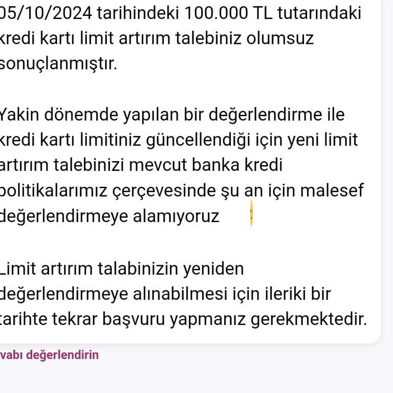 Kredi Kartı Limit Artışı Sorunu Mağduriyeti