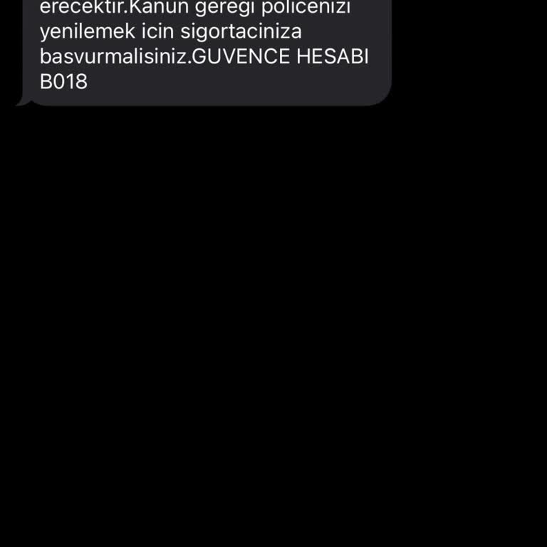 Yanlış Kişiye Gönderilen Trafik Poliçesi Bildirimi