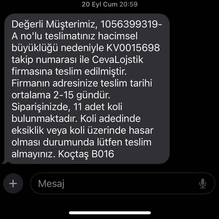 Geciken Teslimat Sorunu: Koçtaş'tan Alınan Ürün Hala Ulaşmadı