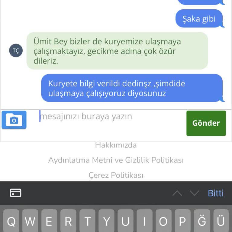 Teslimat Sorunu ve Müşteri Memnuniyetsizliği