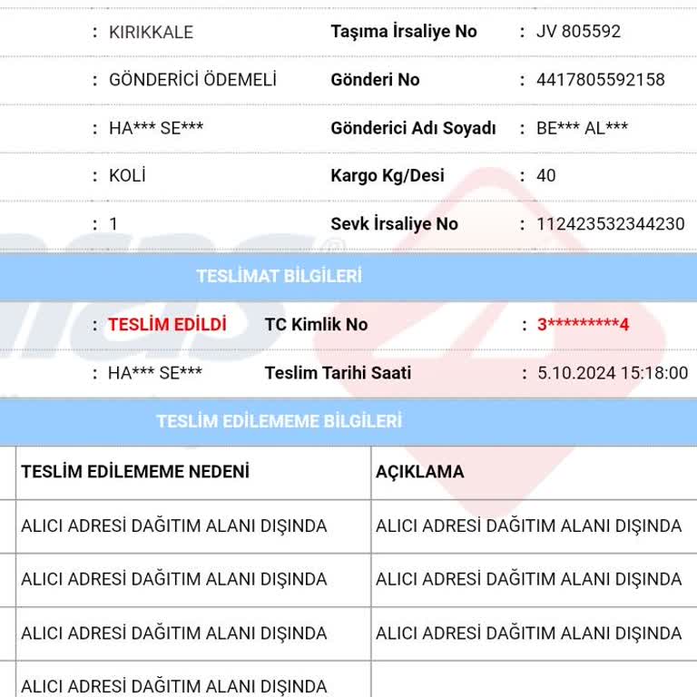 Aras Kargo'nun Teslimat Engeli ve Yanıltıcı Beyanı
