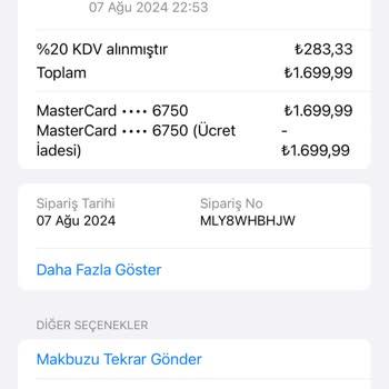 Apple İade Sürecinde Yaşanan Sorun