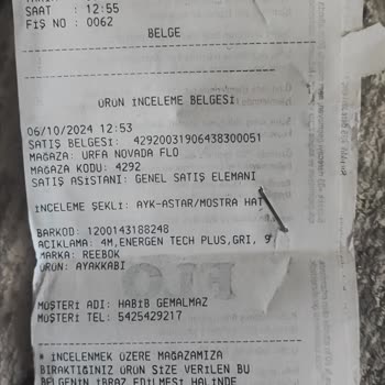 Reebok Ayakkabı Kalitesi ve Müşteri Hizmetleri Hayal Kırıklığı