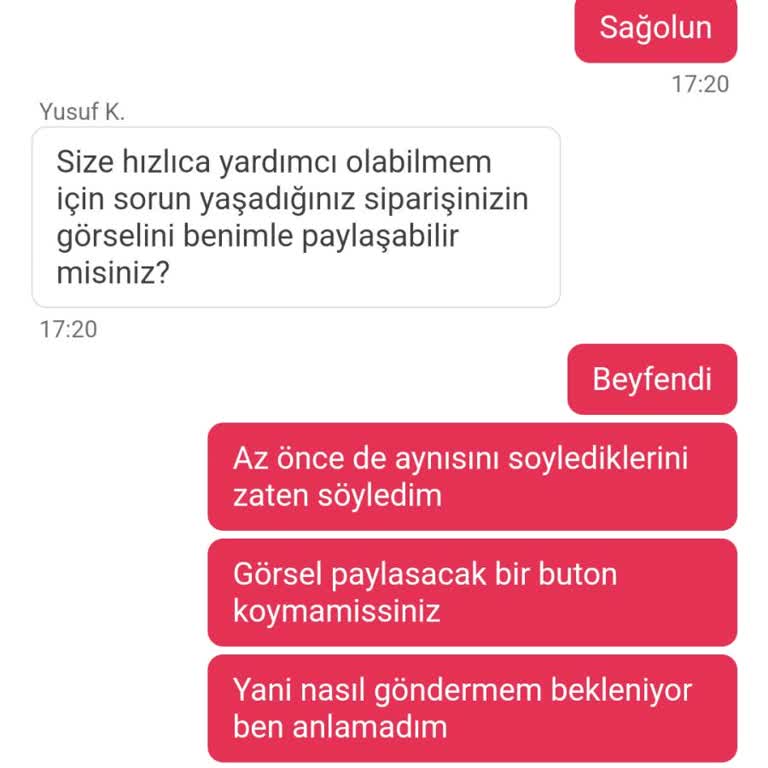 Yanlış Sipariş ve Yetersiz Destek Deneyimi