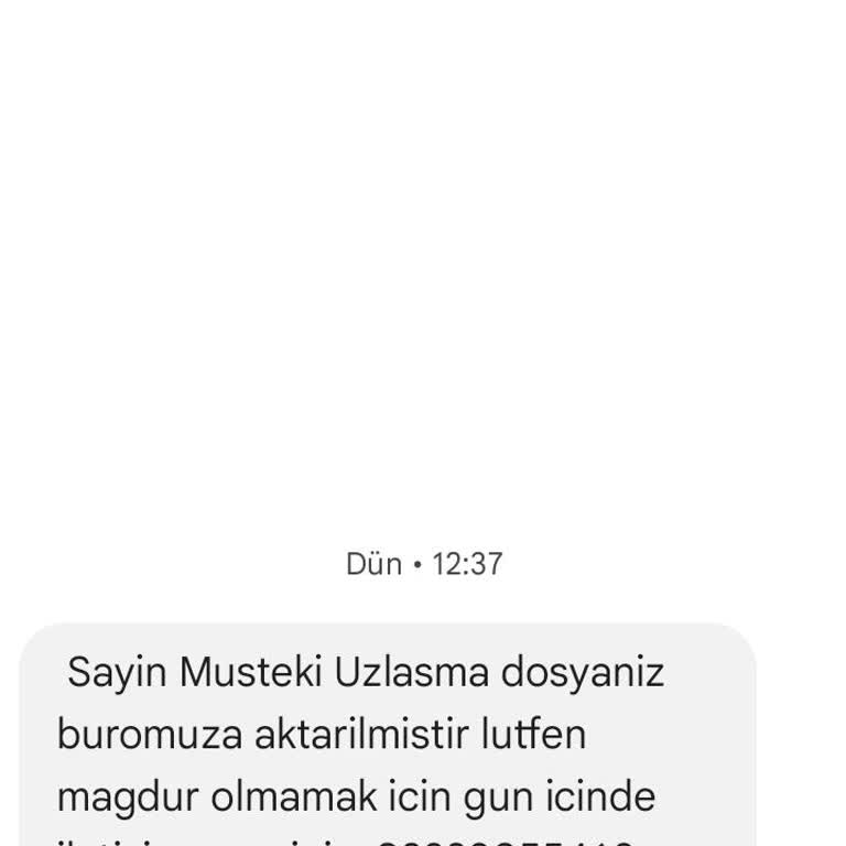 Mono (SMS) Asılsız Mesaj