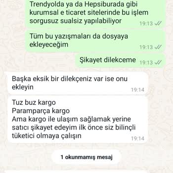 Hasarlı Ürün ve Tehditkar Müşteri Hizmetleri Deneyimi