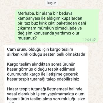 Hasarlı Ürün ve Tehditkar Müşteri Hizmetleri Deneyimi