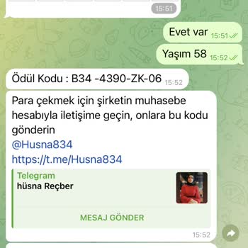 Telegram Üzerinden Yanıltıcı İş Teklifi