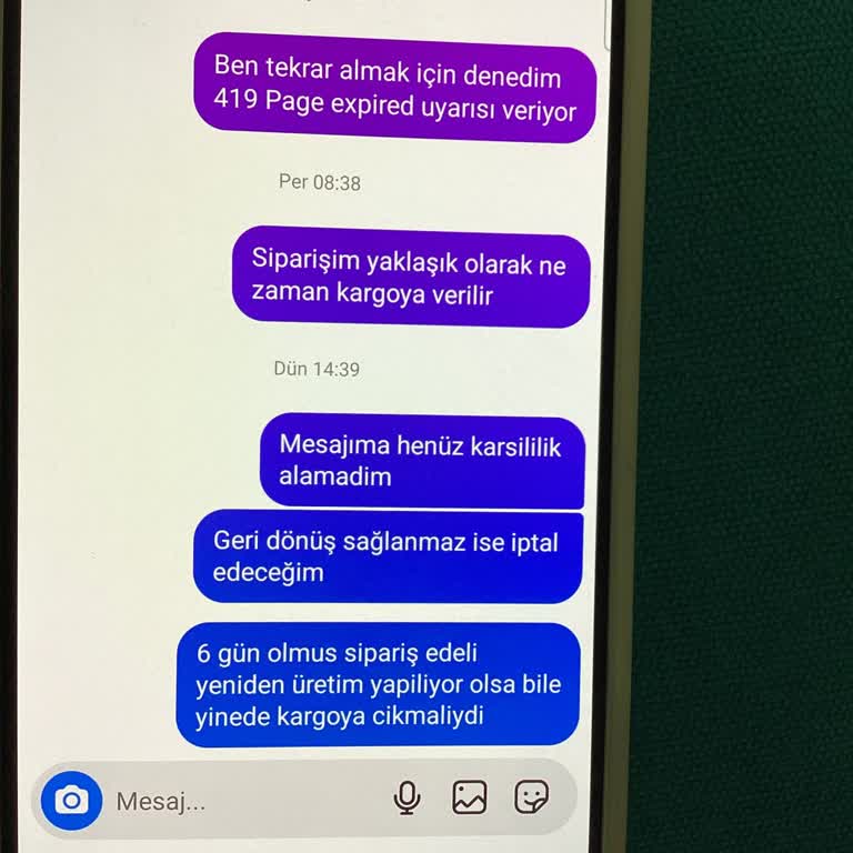 İletişim Eksikliği ve Sipariş İptal Sorunu